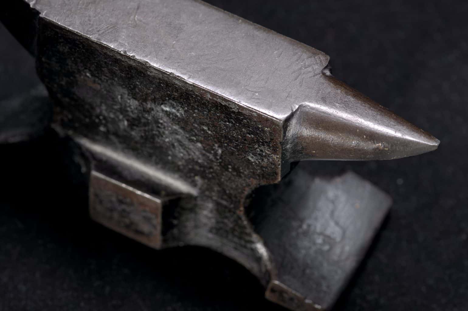 A close up shot of an anvil