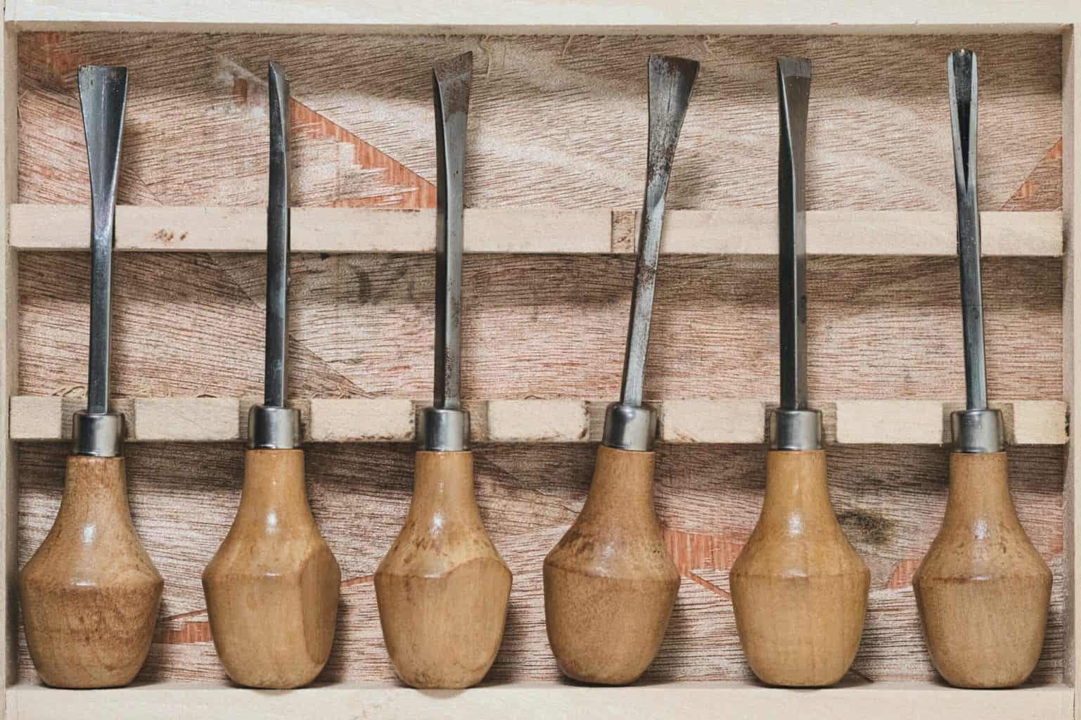 A set of chisels