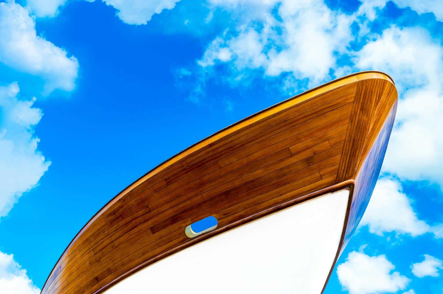 A close up shot of a shiny boat