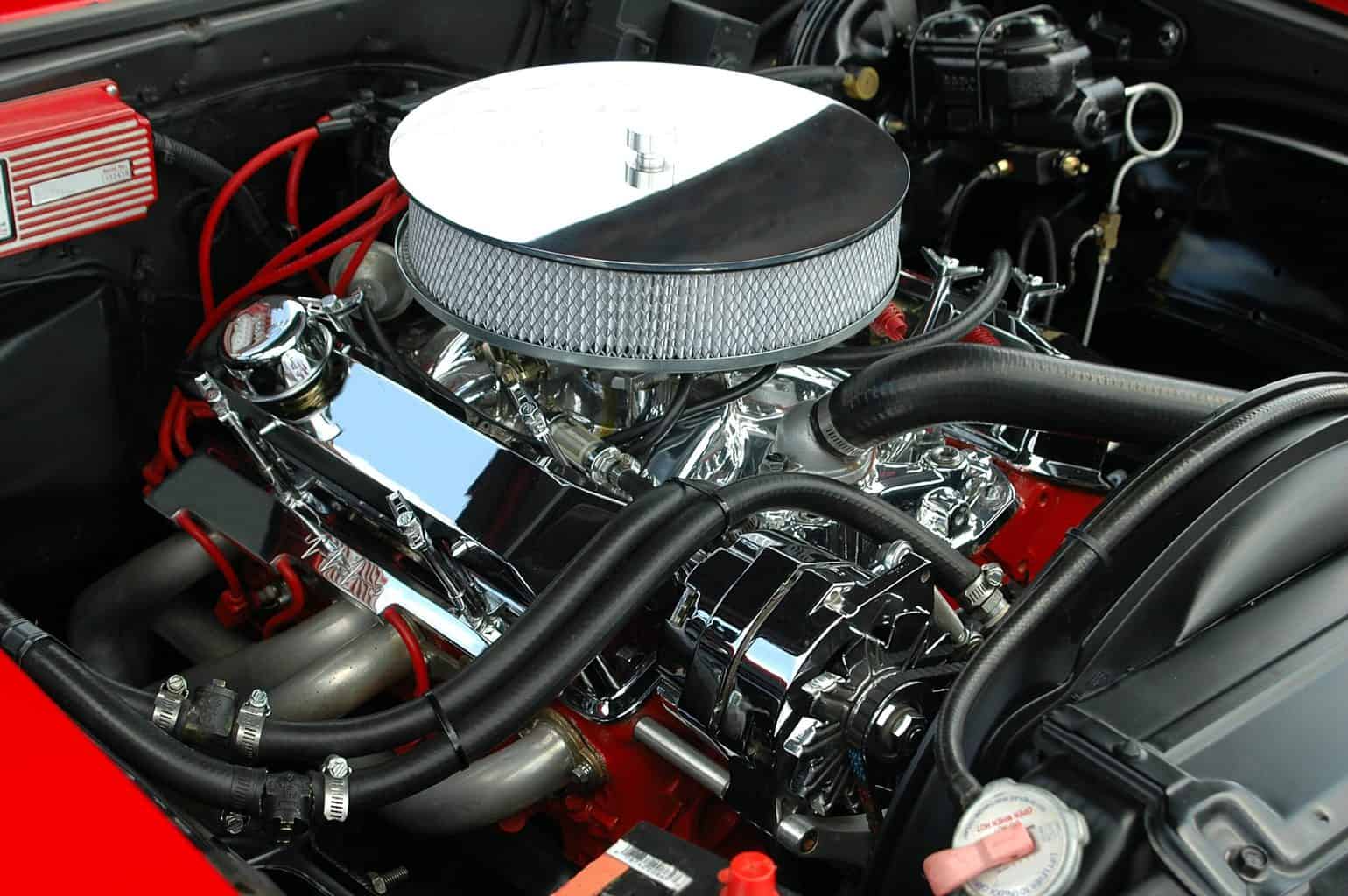 A picture of a car engine