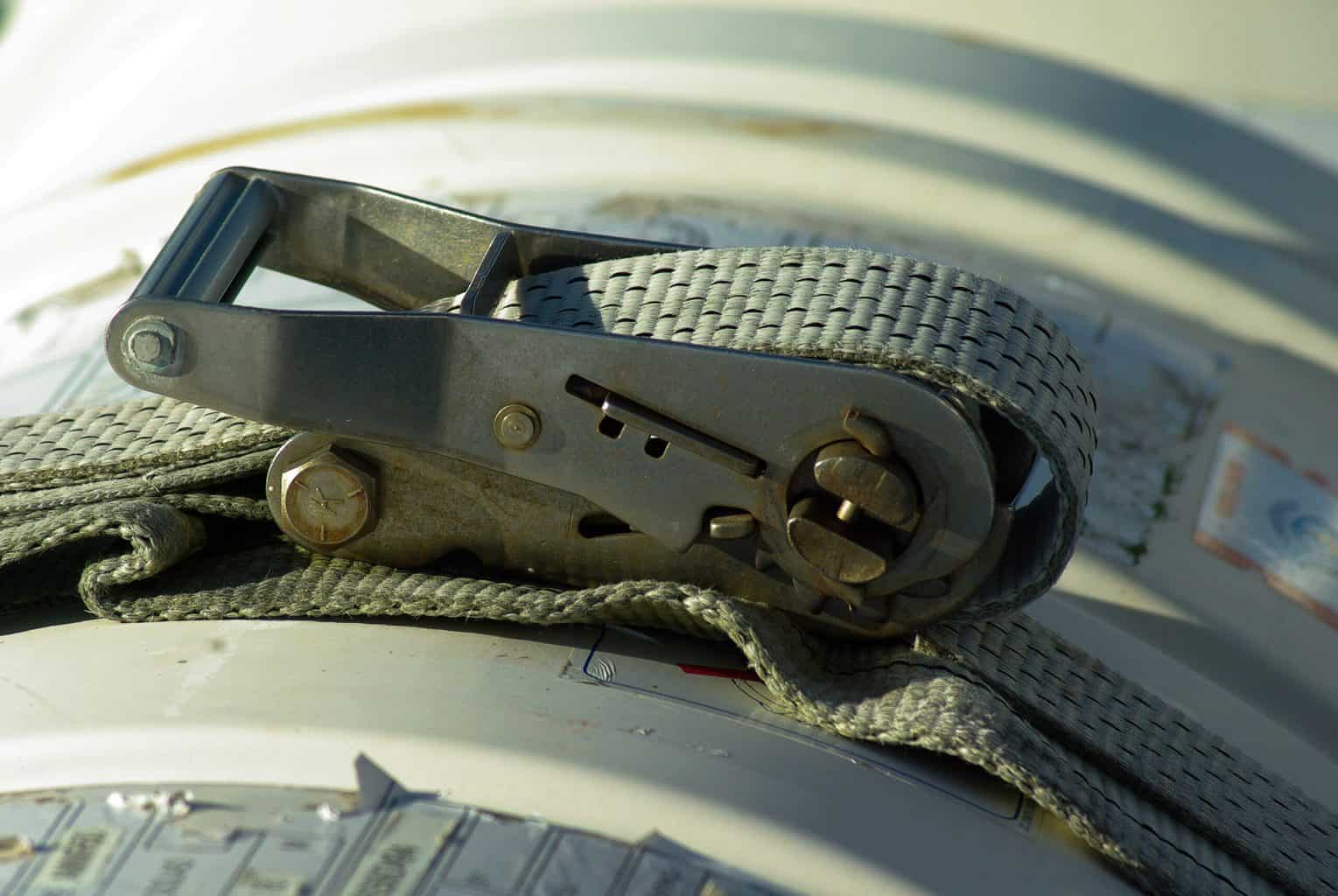 A close up shot of a belt strap